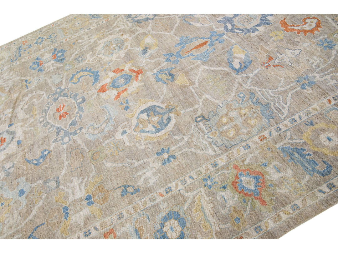 Modern Sultanabad Wool Rug 11 X 15