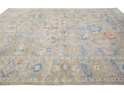 Modern Sultanabad Wool Rug 11 X 15