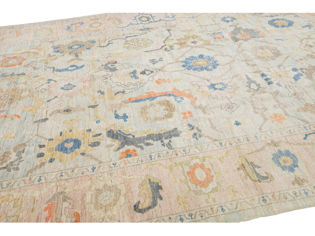 Modern Sultanabad Wool Rug 9 X 12