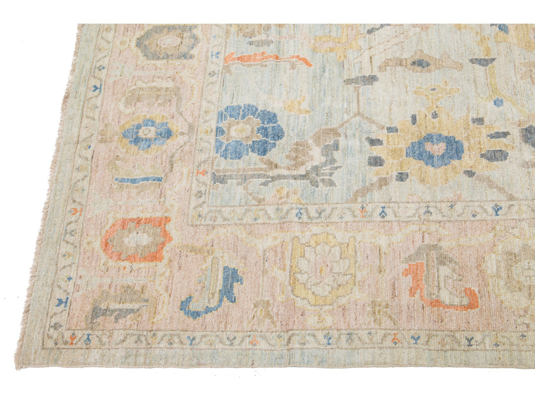 Modern Sultanabad Wool Rug 9 X 12
