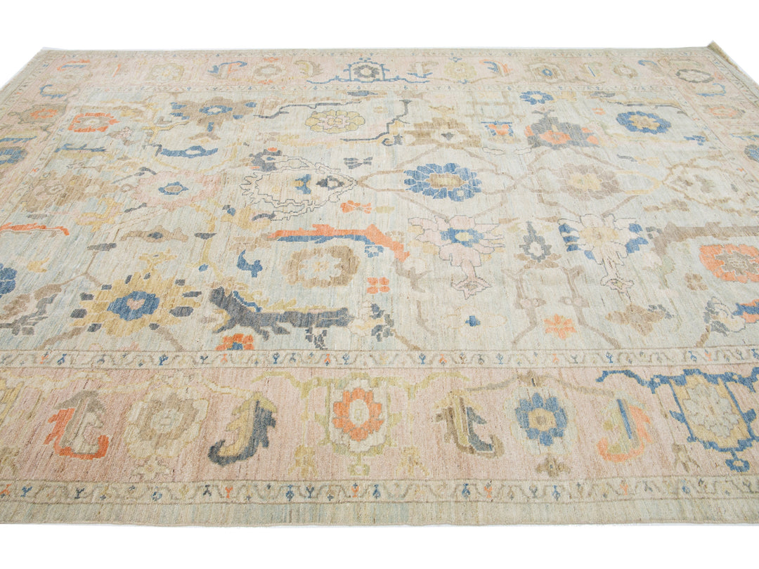 Modern Sultanabad Wool Rug 9 X 12