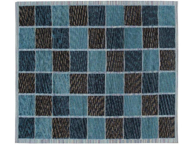 Modern Swedish Square Wool Rug 10 X 11