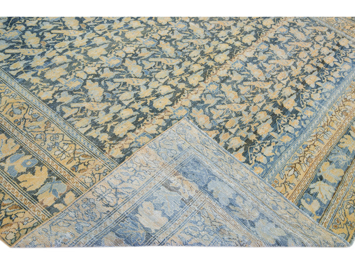 Antique Sarouk Wool Rug 10 X 17