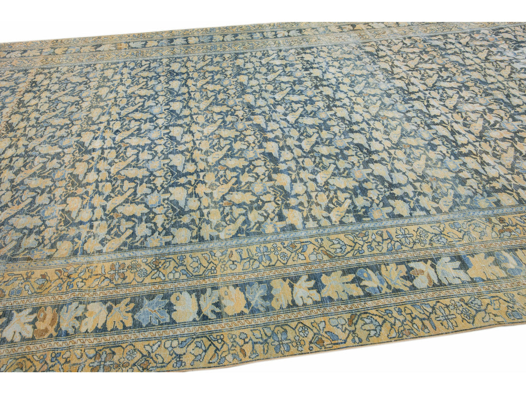 Antique Sarouk Wool Rug 10 X 17