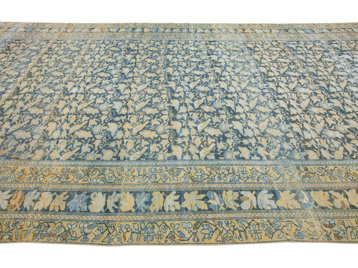 Antique Sarouk Wool Rug 10 X 17