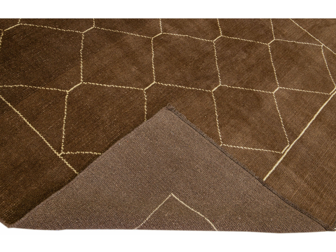 Modern Moroccan Wool Rug 7 X 9
