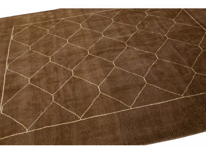 Modern Moroccan Wool Rug 7 X 9