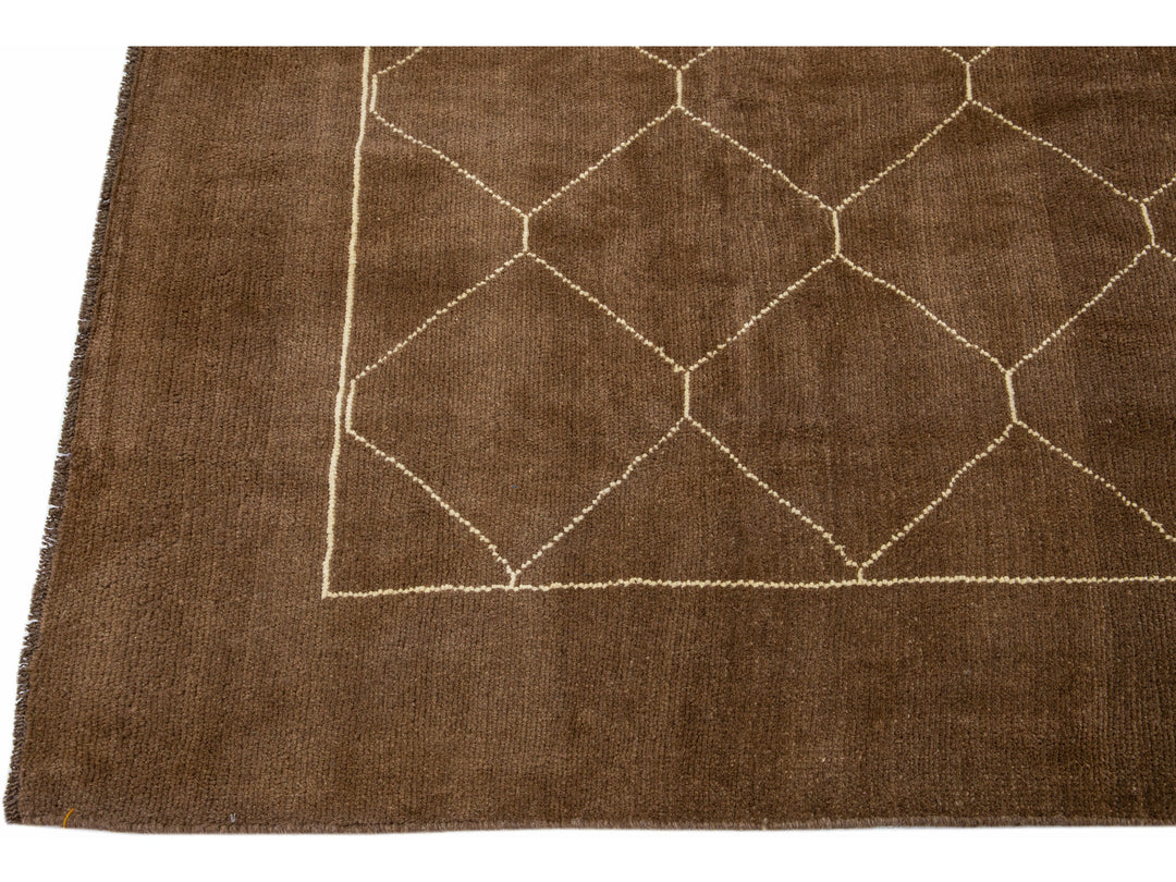 Modern Moroccan Wool Rug 7 X 9