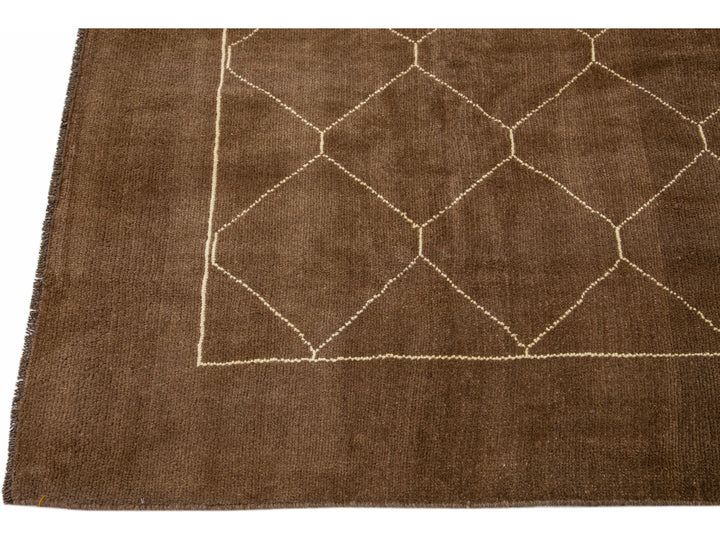 Modern Moroccan Wool Rug 7 X 9