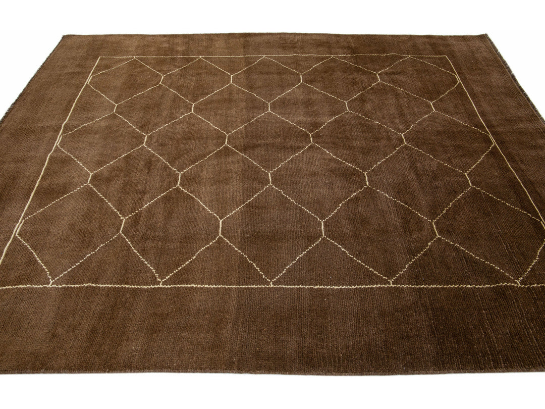 Modern Moroccan Wool Rug 7 X 9
