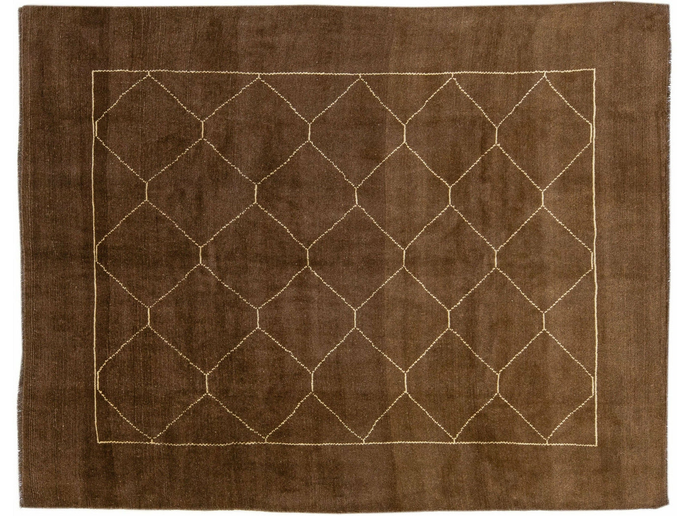 Modern Moroccan Wool Rug 7 X 9