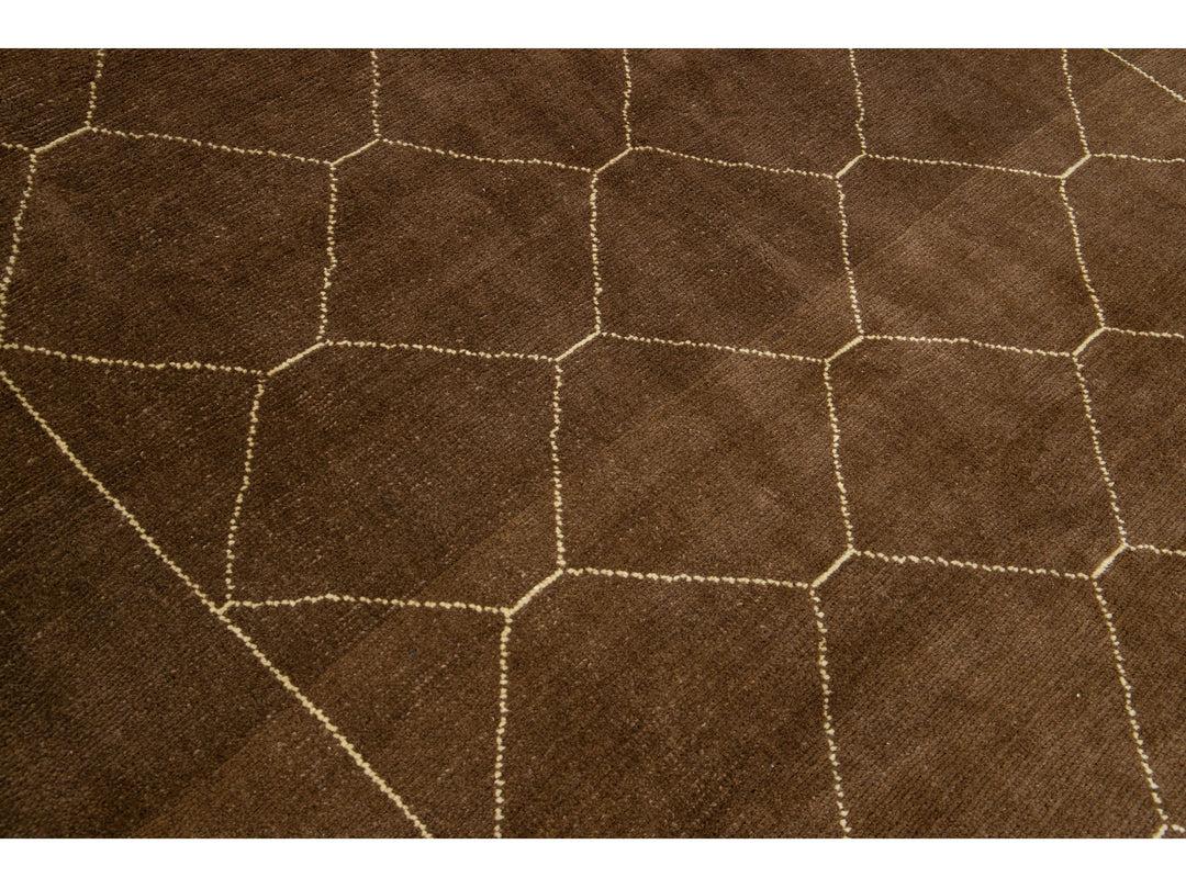 Modern Moroccan Wool Rug 7 X 9