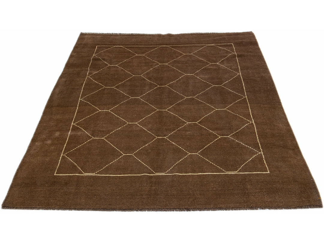 Modern Moroccan Wool Rug 7 X 9