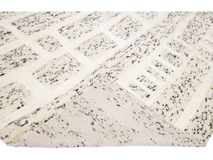 Modern Moroccan Wool Rug 12 X 15