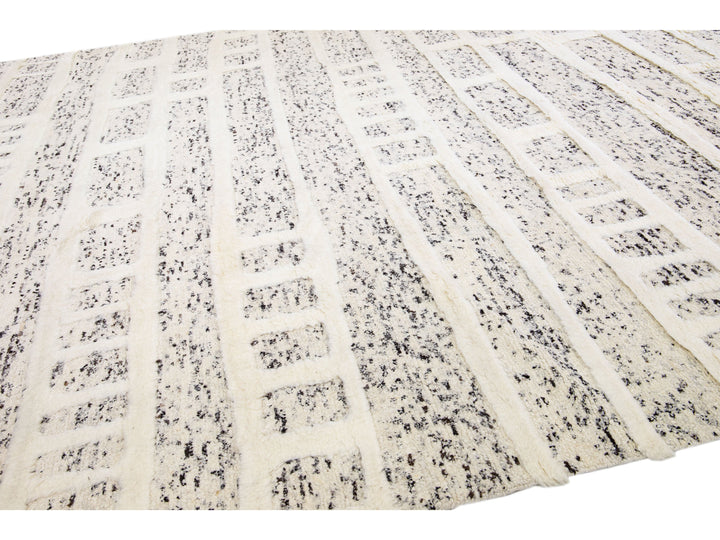 Modern Moroccan Wool Rug 12 X 15
