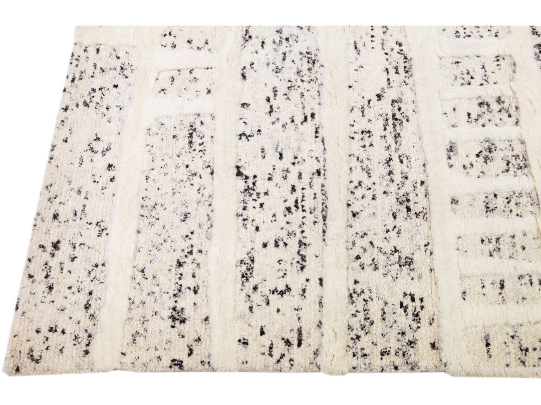 Modern Moroccan Wool Rug 12 X 15