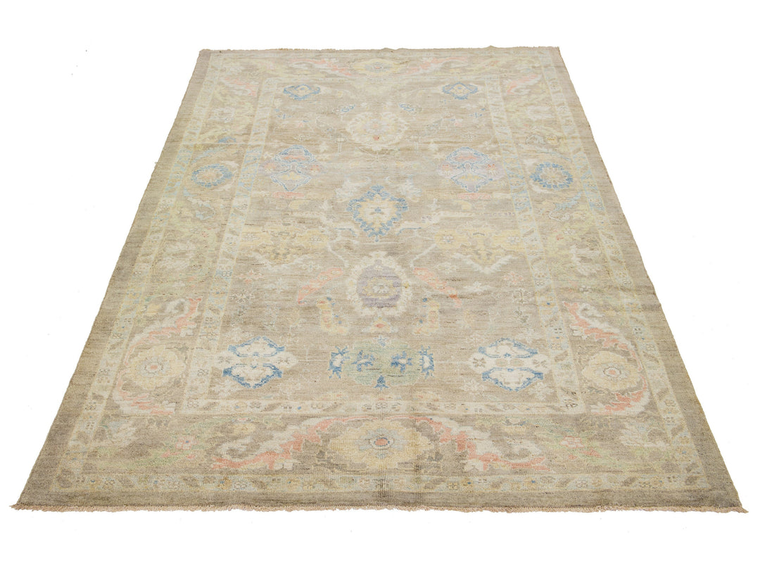 Modern Sultanabad Wool Rug 7 X 10