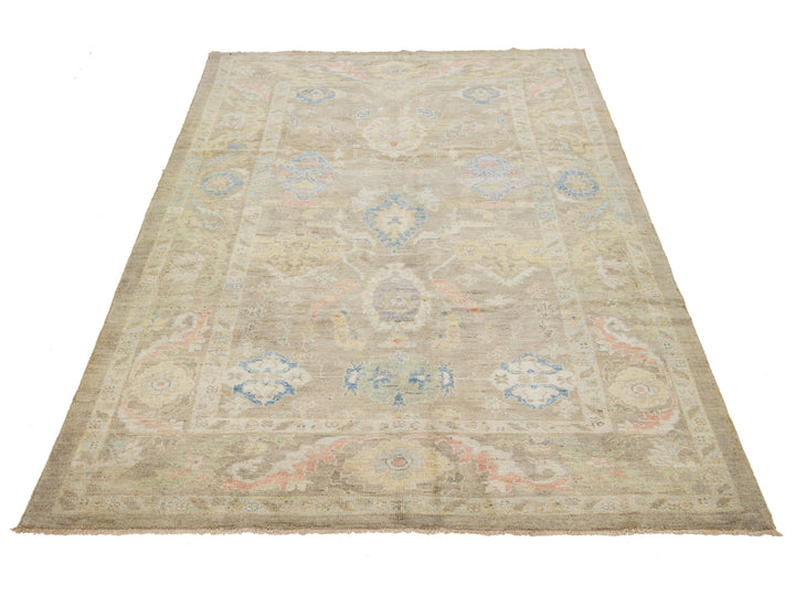 Modern Sultanabad Wool Rug 7 X 10