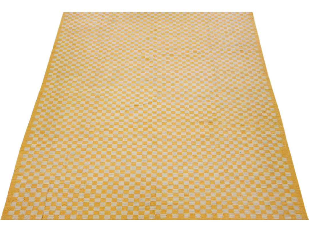 Modern Kilim Wool Rug 11 X 14
