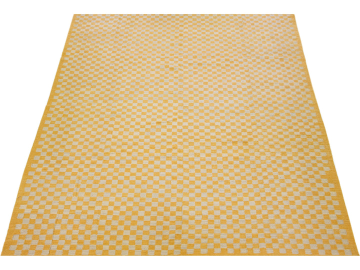 Modern Kilim Wool Rug 11 X 14