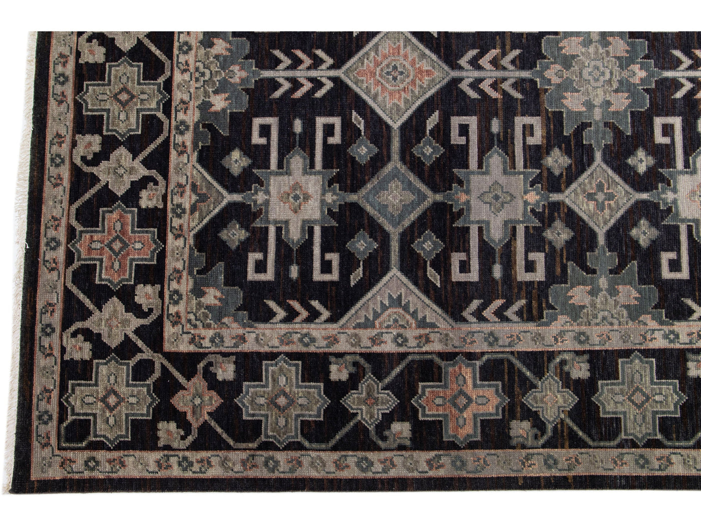 Modern Oushak Wool Rug 10 X 14