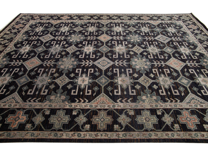 Modern Oushak Wool Rug 10 X 14