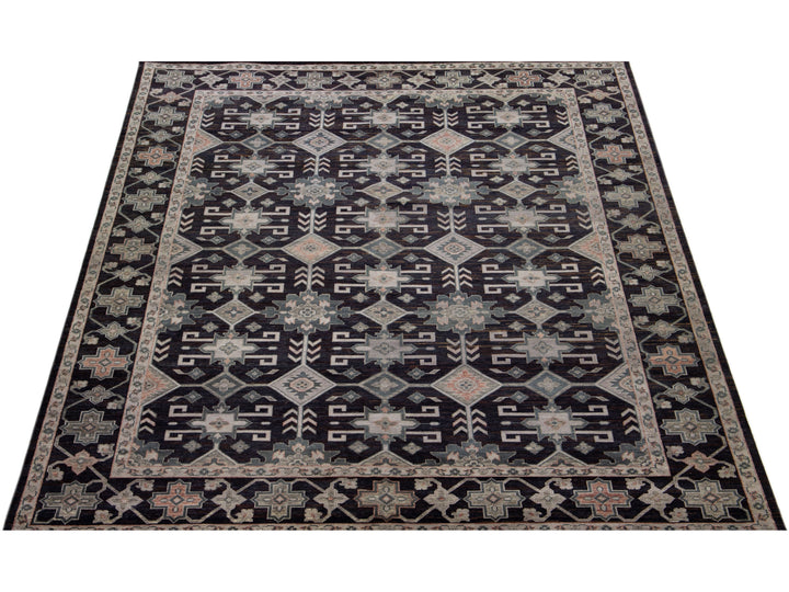 Modern Oushak Wool Rug 10 X 14