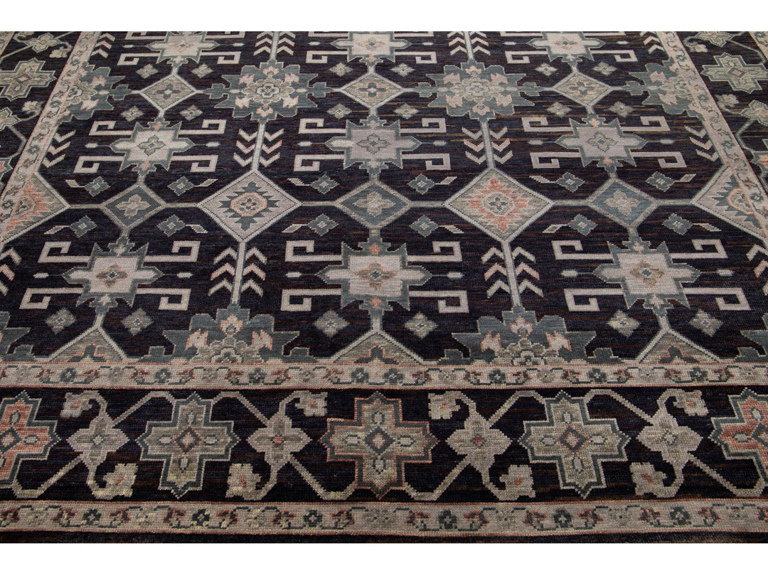Modern Oushak Wool Rug 10 X 14