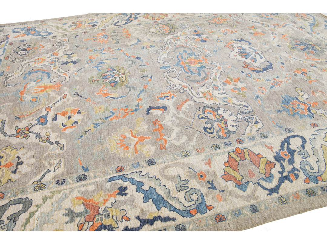Modern Sultanabad Wool Rug 10 X 13