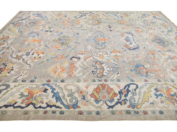 Modern Sultanabad Wool Rug 10 X 13
