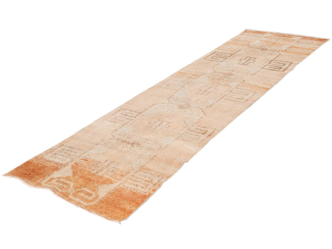 Mid-20th Century Vintage Wool Runner,3 X 10