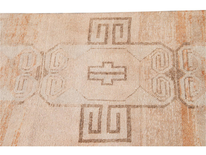 Mid-20th Century Vintage Wool Runner,3 X 10