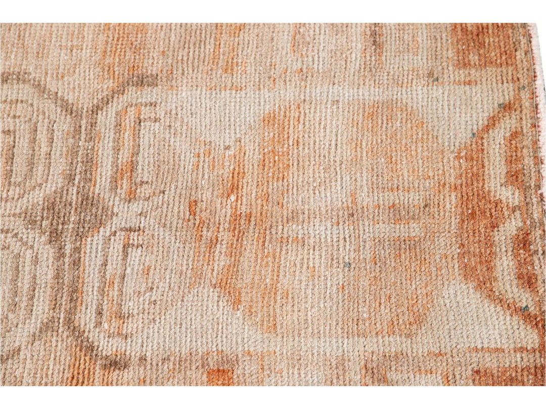 Mid-20th Century Vintage Wool Runner,3 X 10
