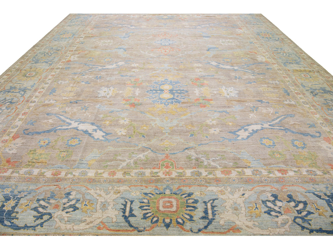 Modern Sultanabad Wool Rug 15 X 19