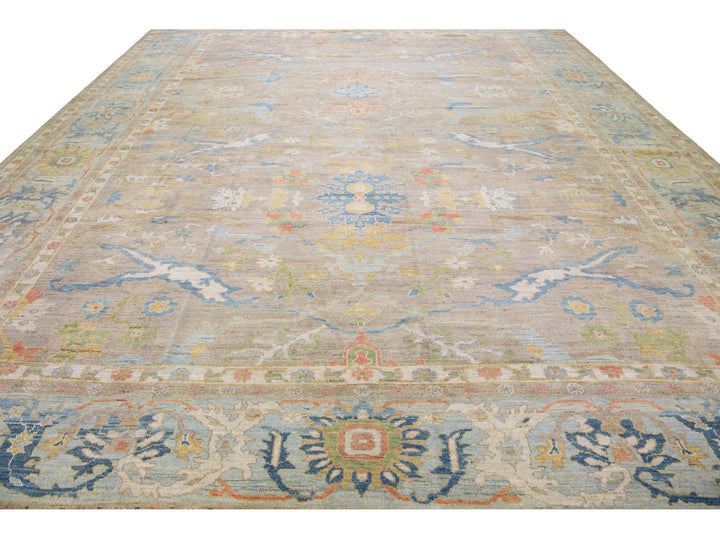 Modern Sultanabad Wool Rug 15 X 19