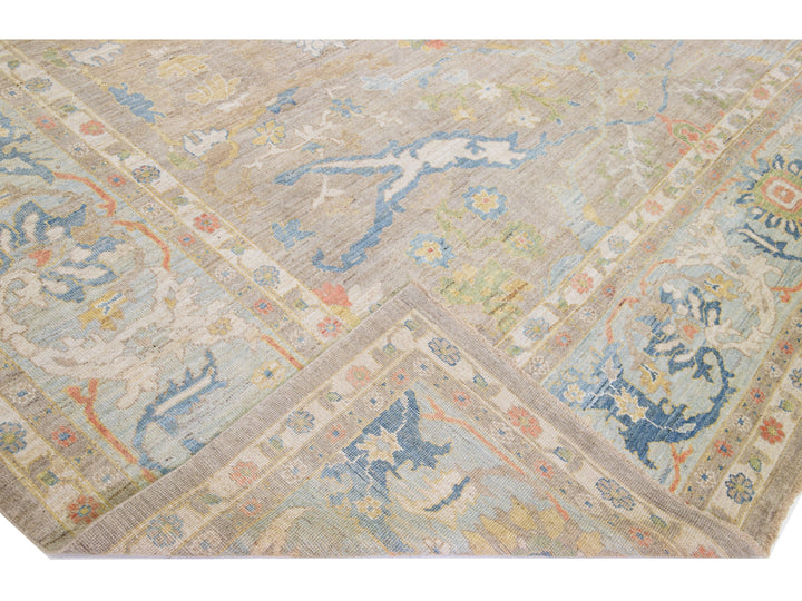 Modern Sultanabad Wool Rug 15 X 19