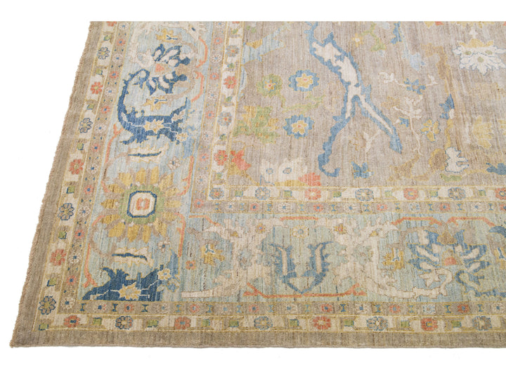 Modern Sultanabad Wool Rug 15 X 19
