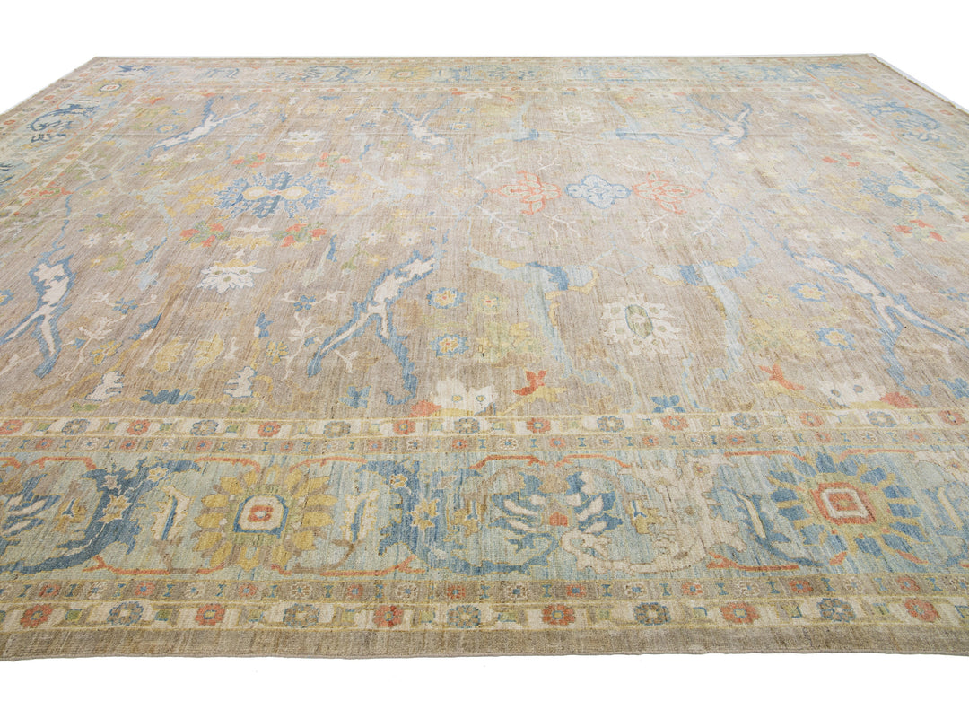 Modern Sultanabad Wool Rug 15 X 19