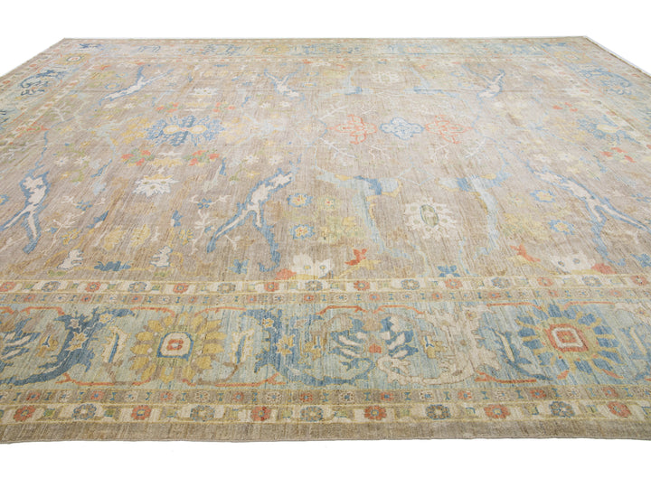 Modern Sultanabad Wool Rug 15 X 19