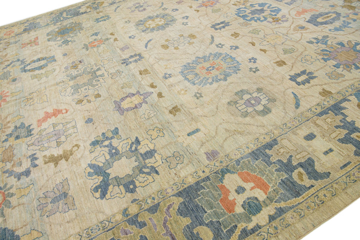 Modern Sultanabad Wool Rug 13 X 16