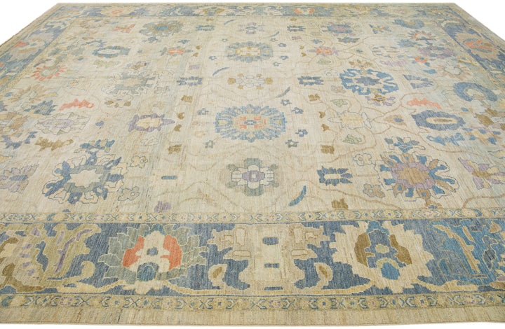 Modern Sultanabad Wool Rug 13 X 16