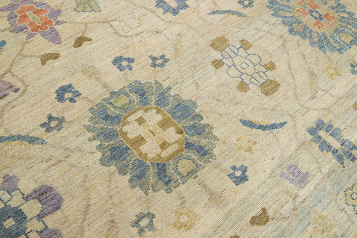 Modern Sultanabad Wool Rug 13 X 16