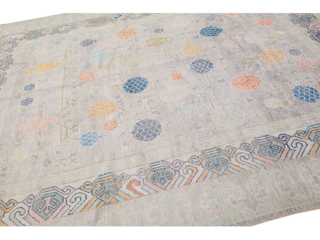 Modern Khotan Wool Rug 8 X 11