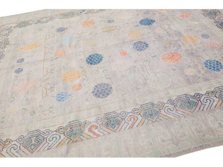 Modern Khotan Wool Rug 8 X 11