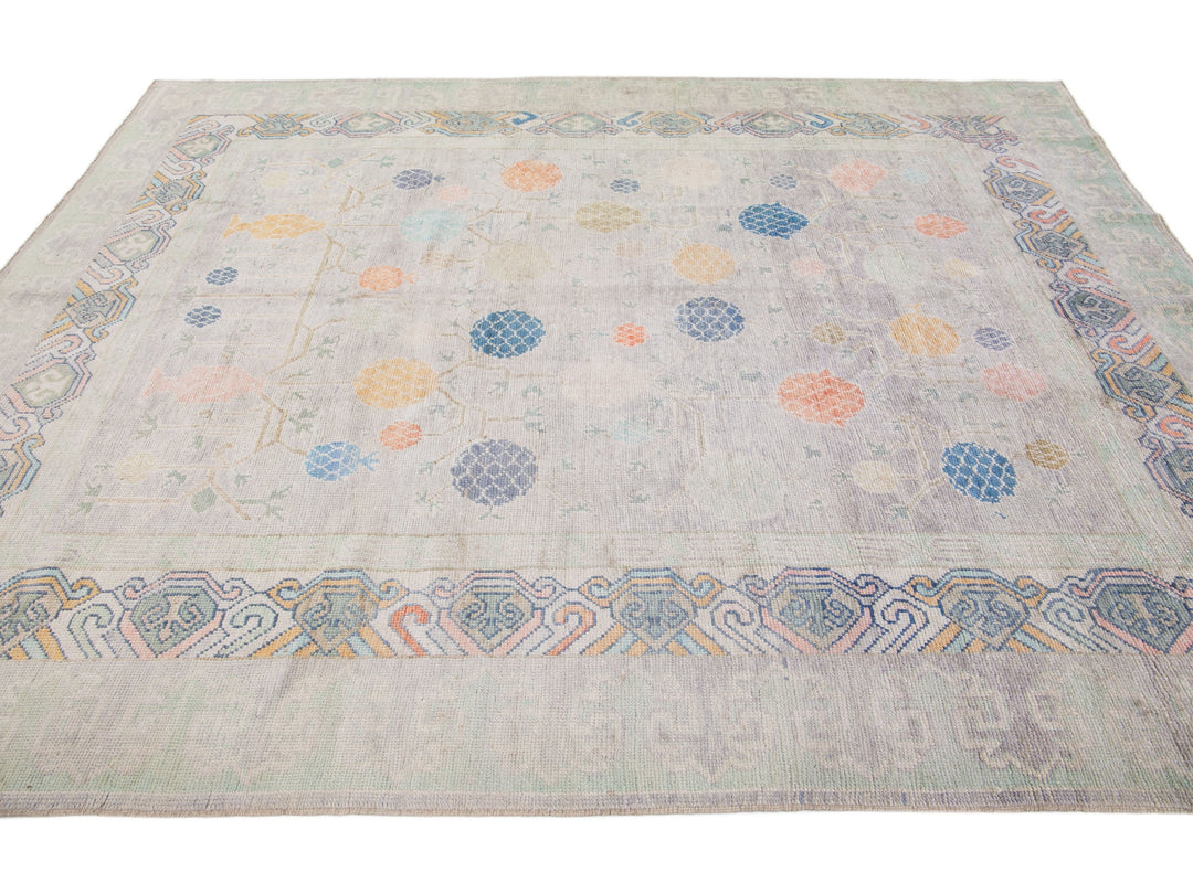 Modern Khotan Wool Rug 8 X 11