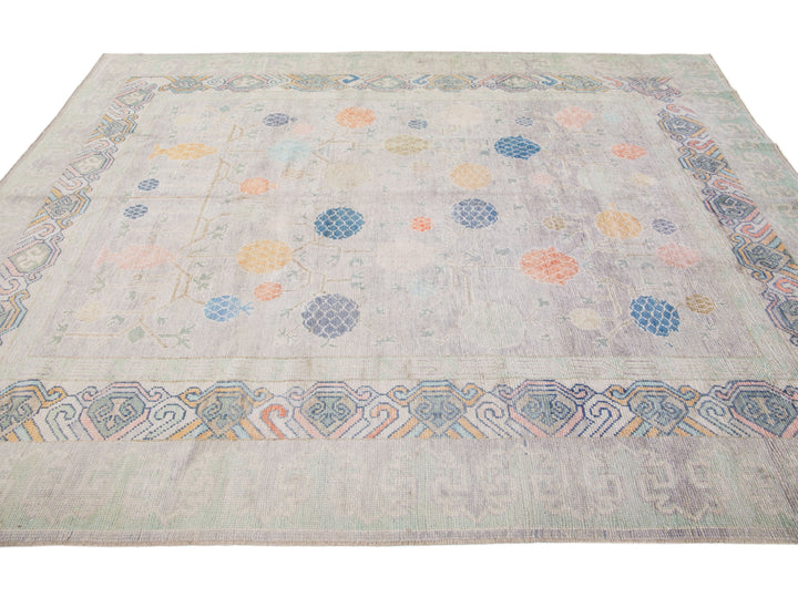 Modern Khotan Wool Rug 8 X 11
