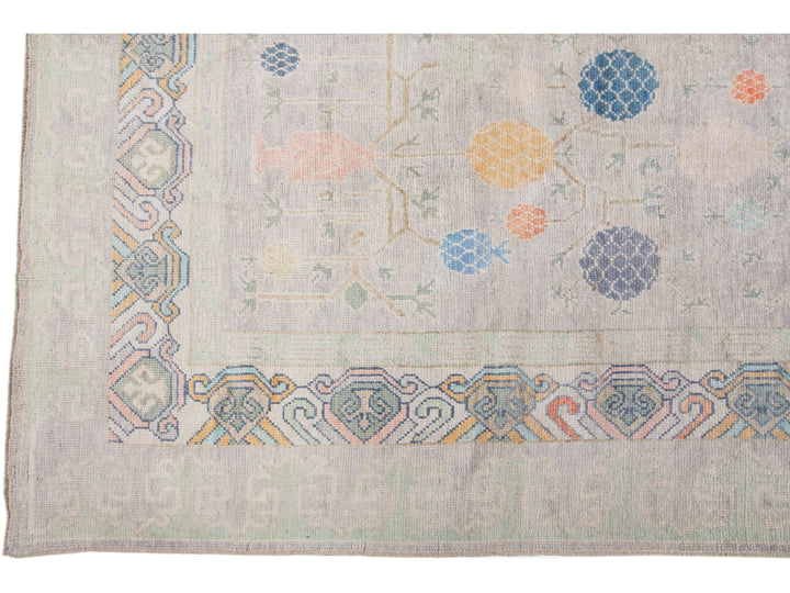 Modern Khotan Wool Rug 8 X 11