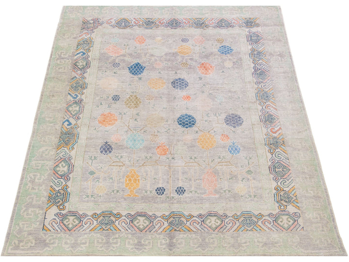 Modern Khotan Wool Rug 8 X 11