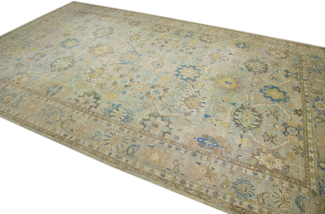 Modern Sultanabad Wool Rug 19 X 31