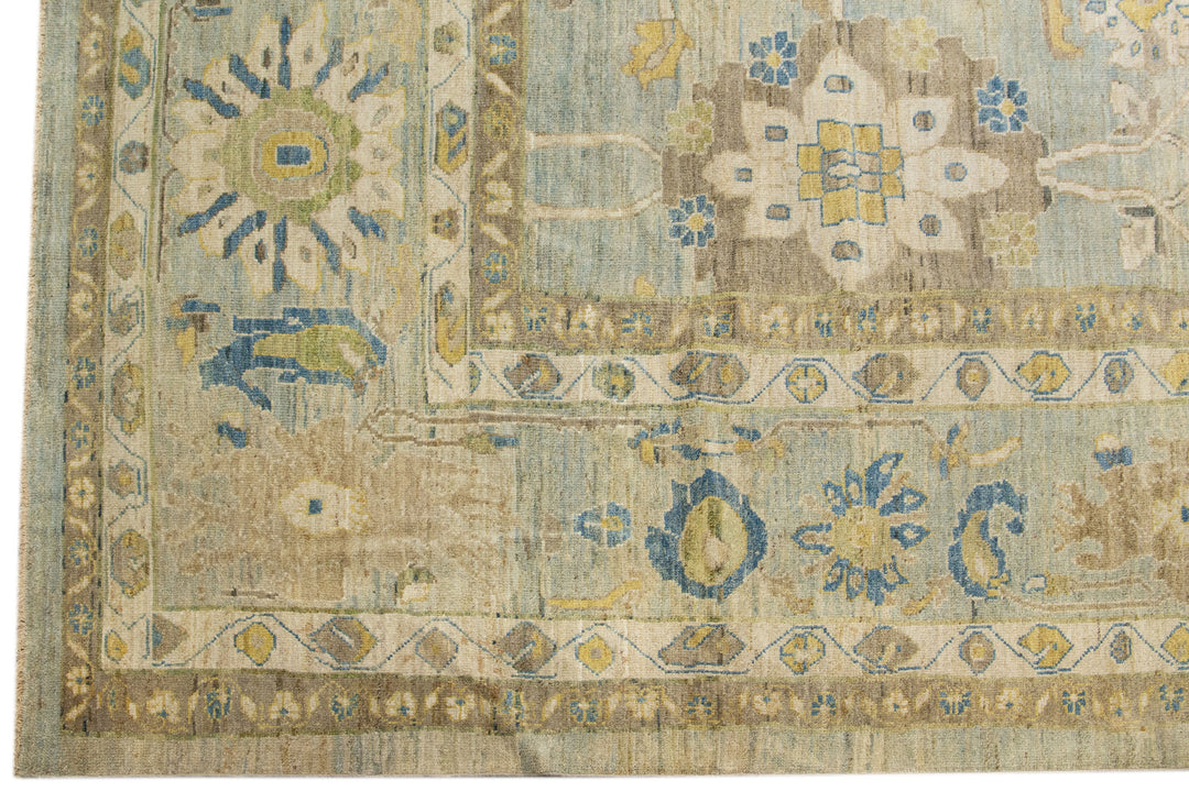 Modern Sultanabad Wool Rug 19 X 31